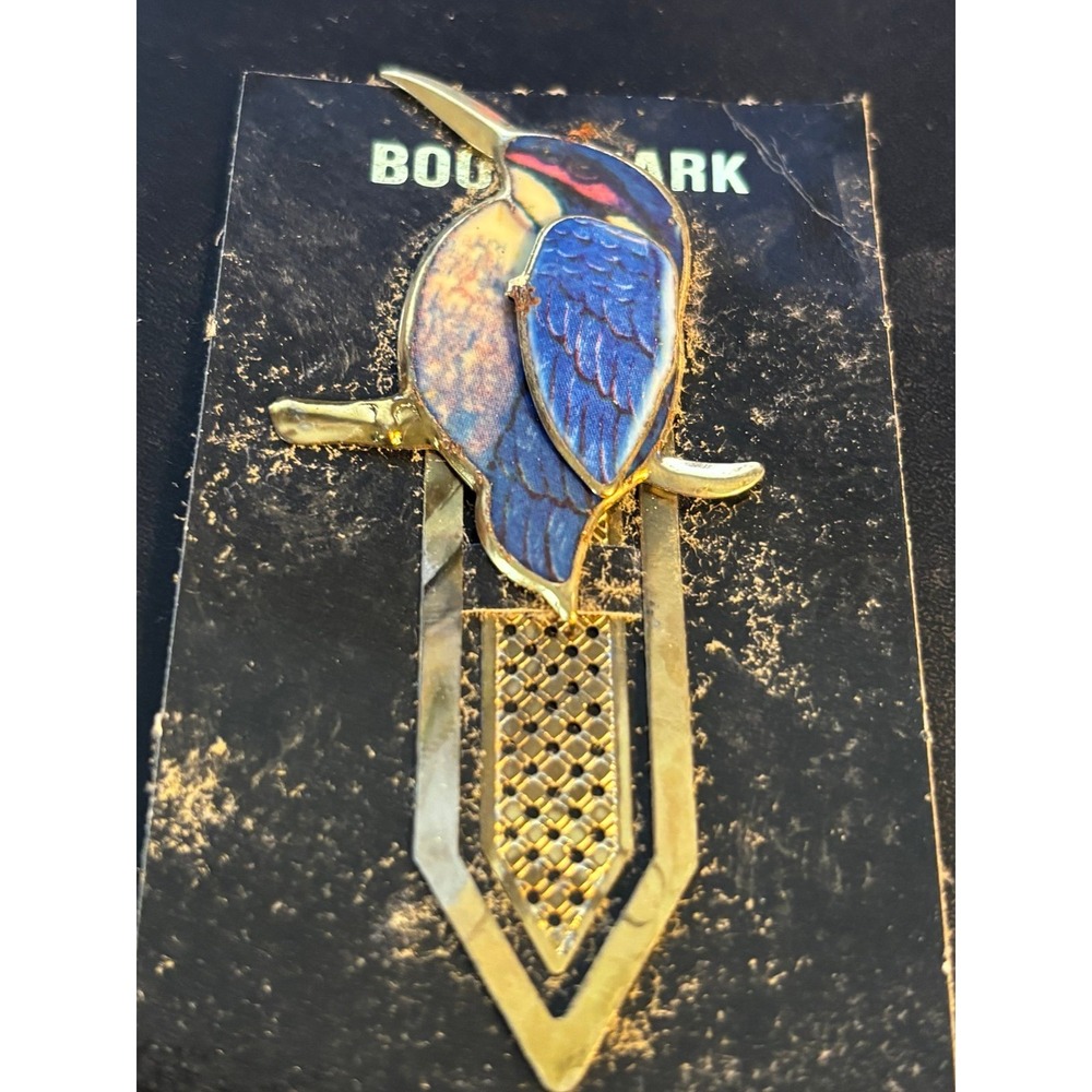 Vintage Hummingbird Bookmark Brass Enamel In Original Packaging Made in Taiwan